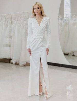 Купить Вечернее платье Libelle LMN2021-09 38 белое и доставка по Украине