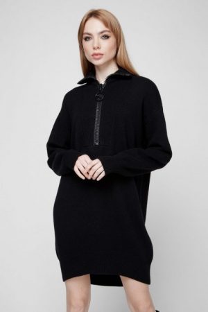 Купить Женское черное шерстяное платье M-DELA Diesel XS A04873 0KCAD и доставка по Украине