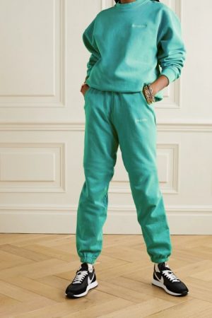 Купить Облегченный женский oversized костюм из хлопка Sporty & Rich Cotton Suit Embroidered Tiffany тиффани XS (SRTIF) и доставка по Украине