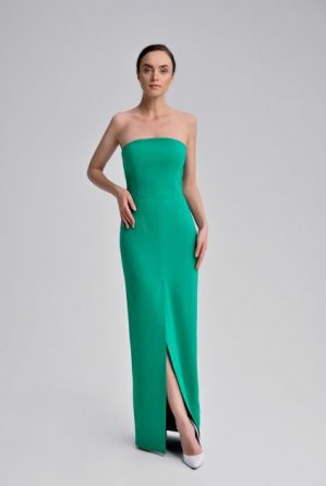 Купить Вечернее зеленое платье с открытыми плечами XS и доставка по Украине