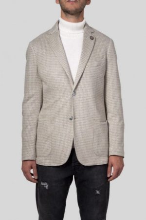 Купить Мужской пиджак Luca Bertelli 52 Бежевый 4925 и доставка по Украине