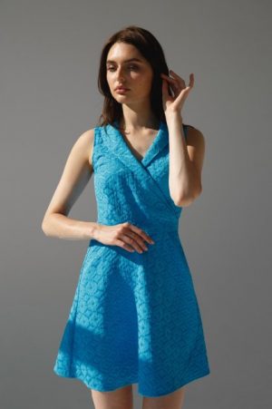 Купить Лазурное платье мини XS и доставка по Украине