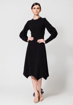 Купить Черное деловое платье XL и доставка по Украине