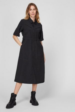 Купить Женское черное шерстяное платье Flightsuit holiday G-Star RAW S D20649
