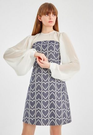 Купить Платье Nai Lu-na by Anastasiia Ivanova AI3815-1 Фиалковое из жаккарда S и доставка по Украине