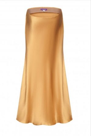 Купить Юбка для беременных из шелка золотистого оттенка MONAMOON XS 200303GL-XS и доставка по Украине