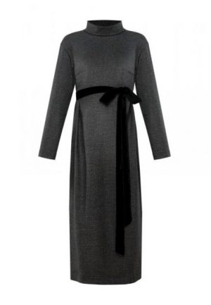 Купить Классическое платье для беременных Анжела MONAMOON L 190107P-L и доставка по Украине