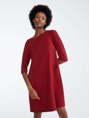 Купить Платье MaxMara 44 Бордовое 62261199000 и доставка по Украине