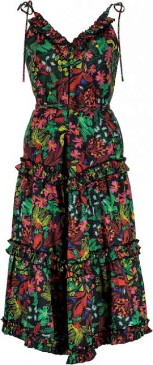 Купить Платье Escada 36 Черное с цветочным принтом 5029243 и доставка по Украине