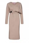 Купить Шерстяное платье для беременных с кожаным пояском MONAMOON S 210107BG-S и доставка по Украине