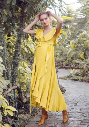 Купить Маковое платье для беременных миди MONAMOON S 190109MY-S и доставка по Украине