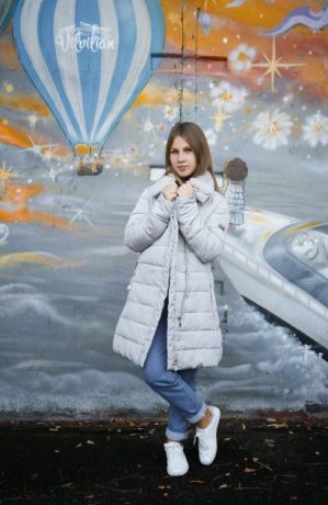 Купить Пальто Silvian Heach Италия MDJI6128PI- 8 Серый 170 и доставка по Украине