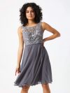 Купить Платье Star Night STG0058001 EU38 (93076EU38) Серый и доставка по Украине