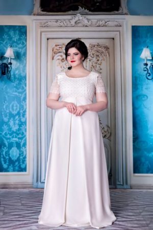 Купить Свадебное платье Ginza Collection 48(XL) Шампань (41299) и доставка по Украине