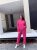 Облегченный женский oversized костюм из органического хлопка The Pangaia Lightweight Organic Cotton Suit Flamingo Pink ярко-розовый M (OPSW9)
