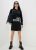 Утепленное черное женское платье свитер с апликацией-логотипом Love Moschino 42 IT Mch0004