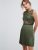 Мини-платье с плиссированной атласной юбкой Three Flour AS150620-9 L (79961L) Зеленый